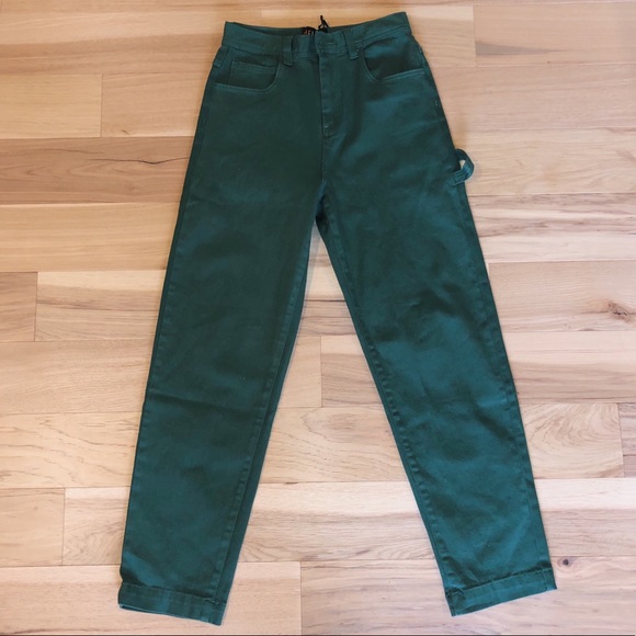 Dolls Kill Pants - Dolls Kill Green Carpenter Pants